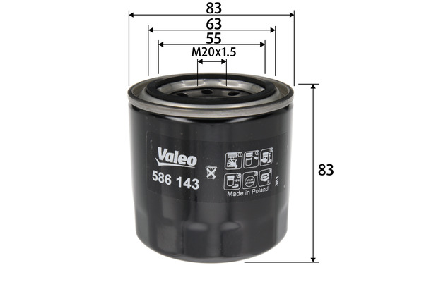 Масляный фильтр - 586143 VALEO